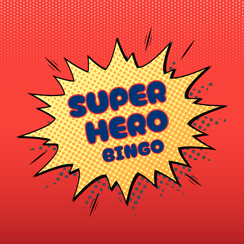 A colorful comic-style bingo card titled 