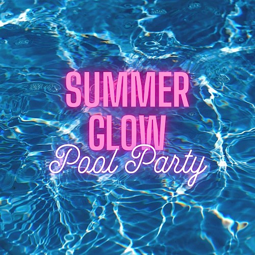 Pool water with text 