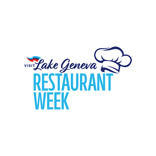 This image promotes Lake Geneva Restaurant Week, encouraging people to visit and enjoy local dining experiences.